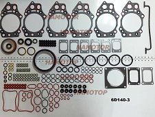 Ремкомплект двигателя KOMATSU 6D140-3. Полный Верх+Низ. 